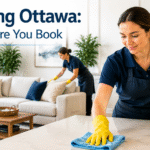 House cleaning Ottawa service team professionally cleaning a modern home before booking residential cleaning services in Ottawa