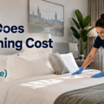 Ottawa Airbnb cleaning cost guide showing a professional cleaner preparing an Airbnb property for turnover cleaning in Ottawa.