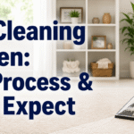 Carpet cleaning Barrhaven guide showing professional hot water extraction carpet cleaning in a residential home.