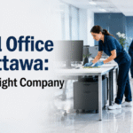 Professional office cleaning Ottawa team cleaning a modern office